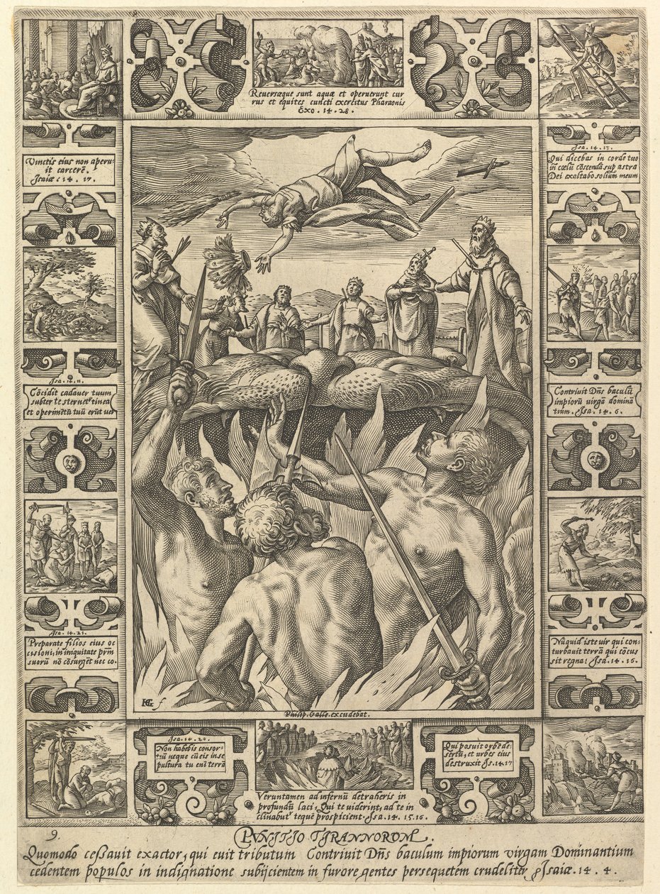 Punitio Tirannorum, de Alegorías de la Fe Cristiana, de Alegorías Cristianas y Profanas de Hendrik Goltzius