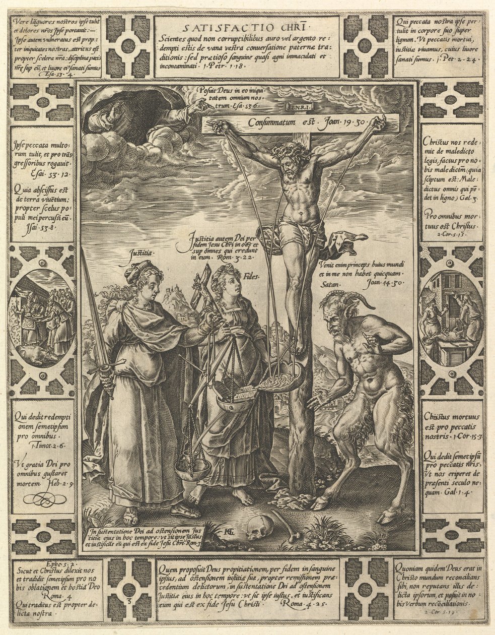 Satisfactio Christi, de Alegorías de la Fe Cristiana, de Alegorías Cristianas y Profanas de Hendrik Goltzius