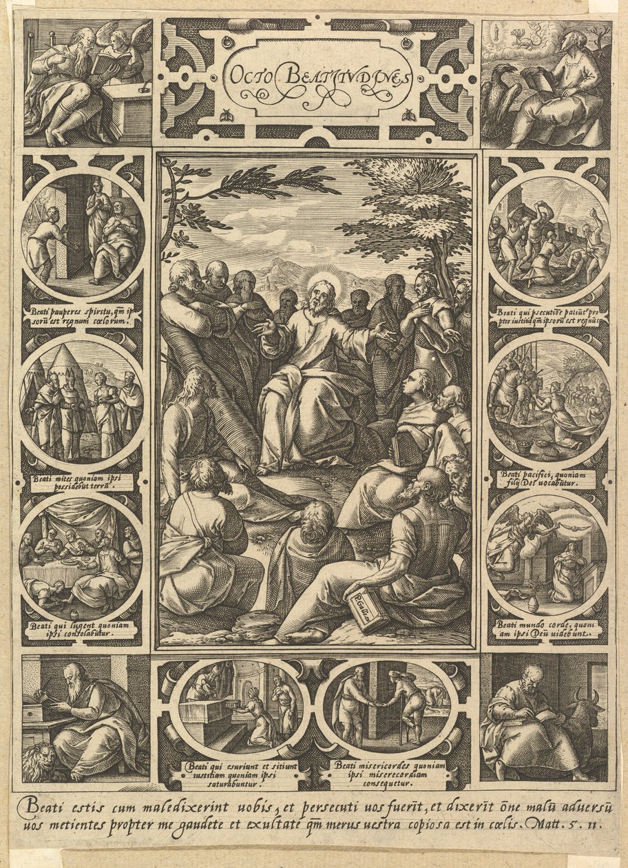 Las ocho bienaventuranzas, ca. 1578 de Hendrik Goltzius