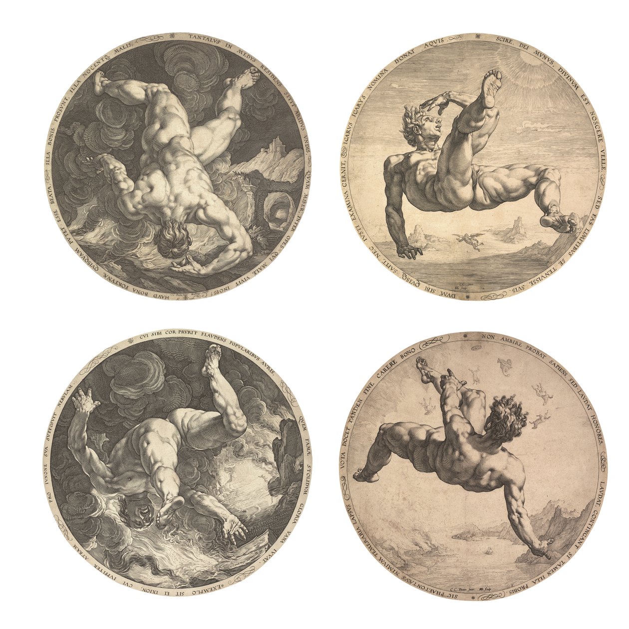 Los Cuatro Desgraciados de Hendrik Goltzius