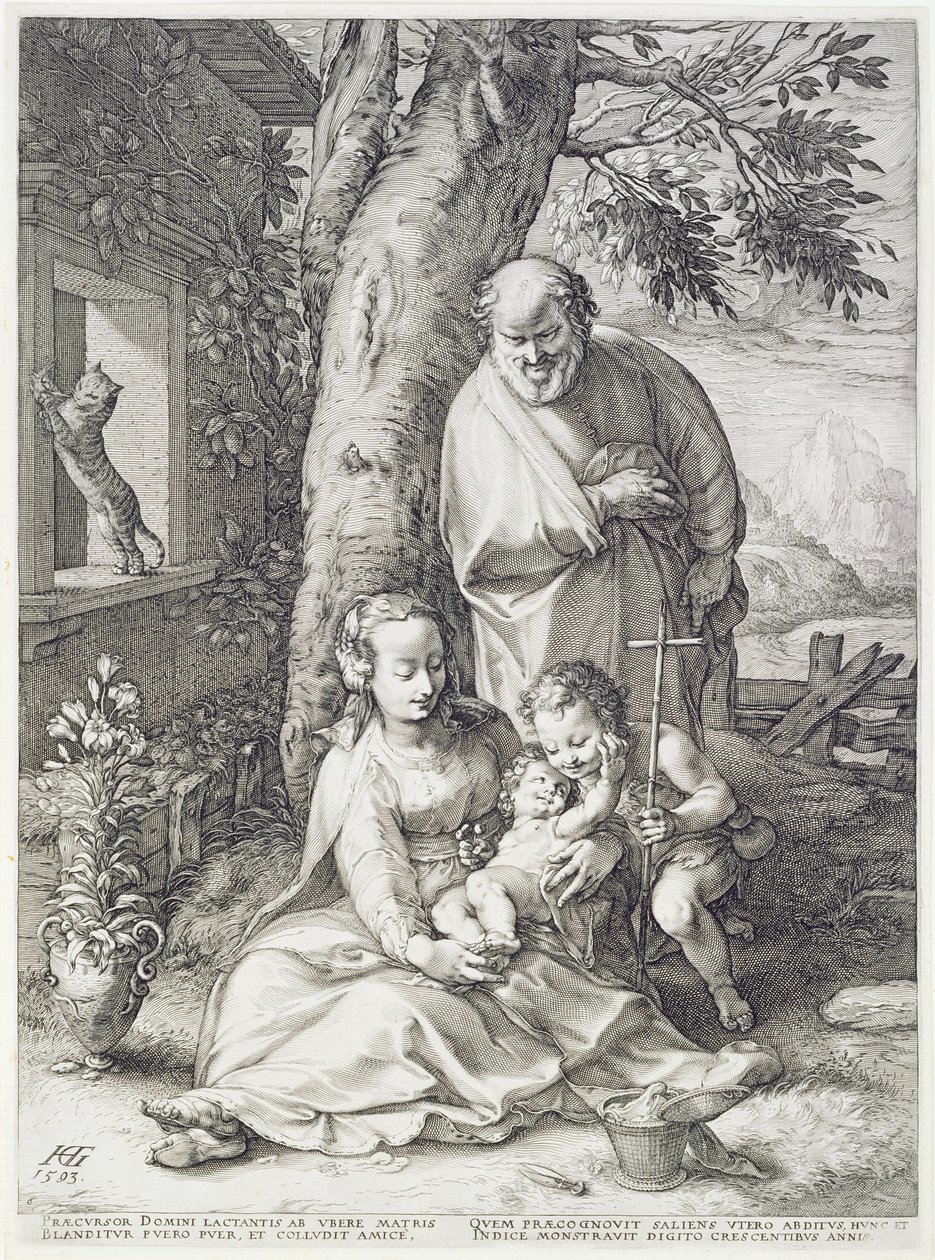 La Sagrada Familia con San Juan de Hendrik Goltzius