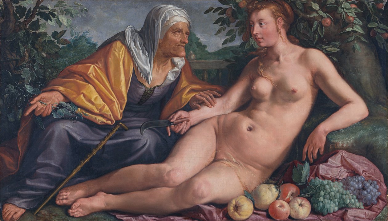 Vertumnus y Pomona de Hendrik Goltzius