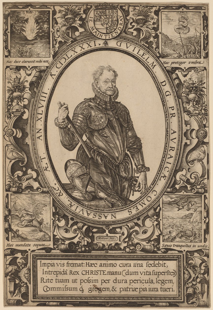 Guillermo, Conde de Nassau, Príncipe de Orange de Hendrik Goltzius