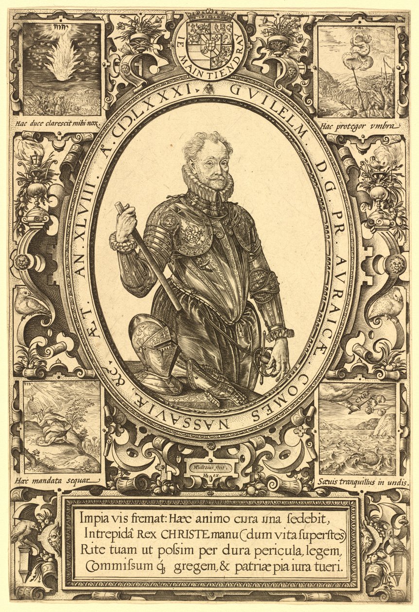Guillermo, Conde de Nassau, Príncipe de Orange de Hendrik Goltzius