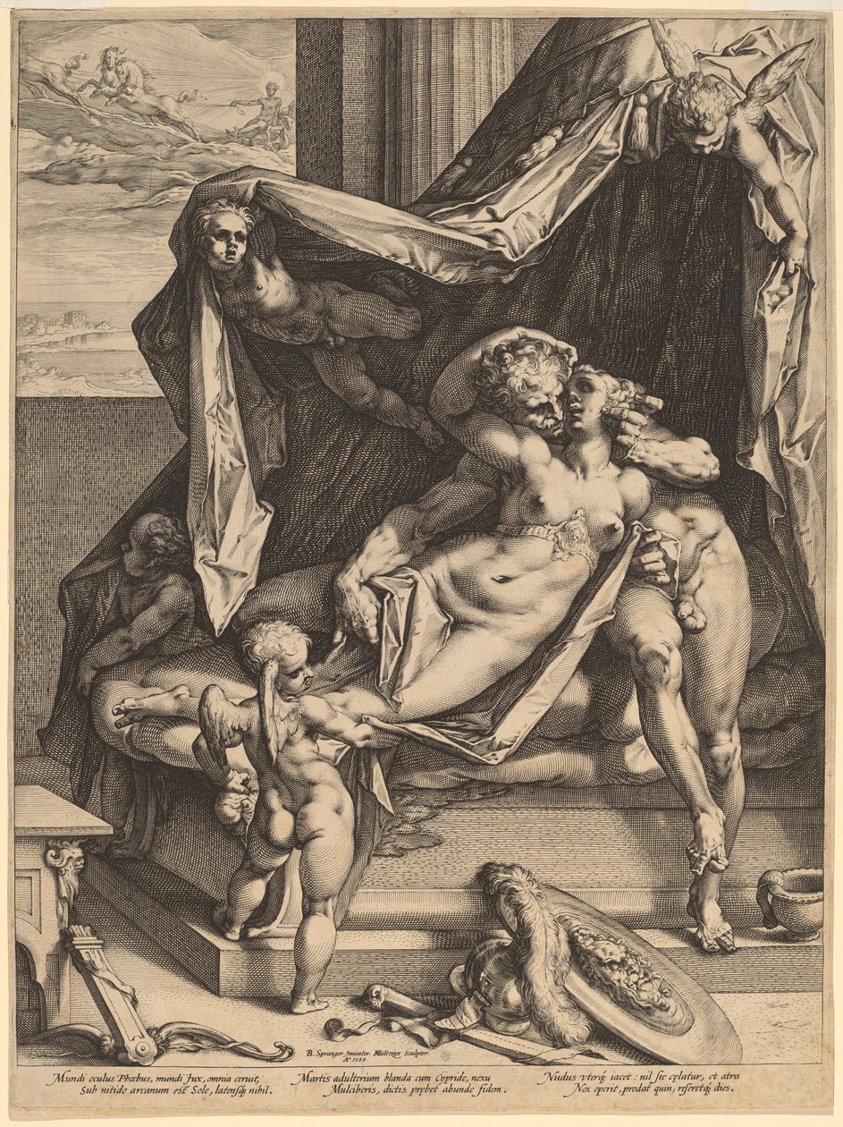 Marte y Venus de Hendrik Goltzius, after Bartholomaeus Spranger