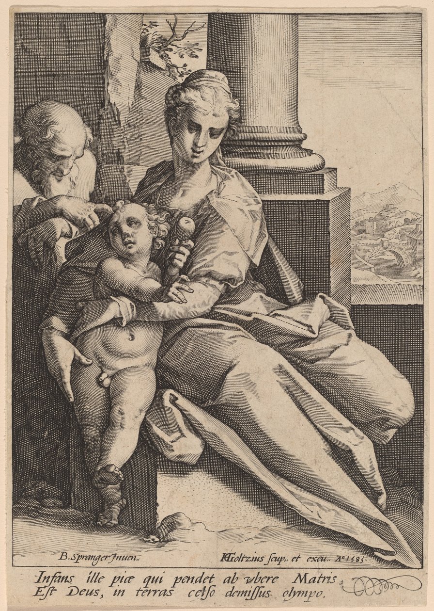 La Sagrada Familia de Hendrik Goltzius after Bartholomaeus Spranger