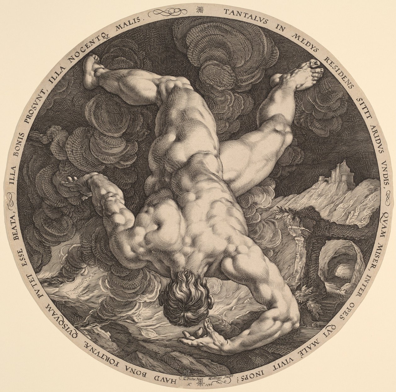 Tántalo de Hendrik Goltzius, after Cornelis Cornelisz van Haarlem