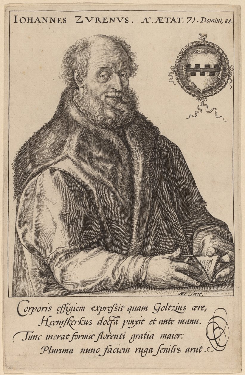 Johannes Zurenus (Jan van Zuren) de Hendrik Goltzius after Maerten van Heemskerck