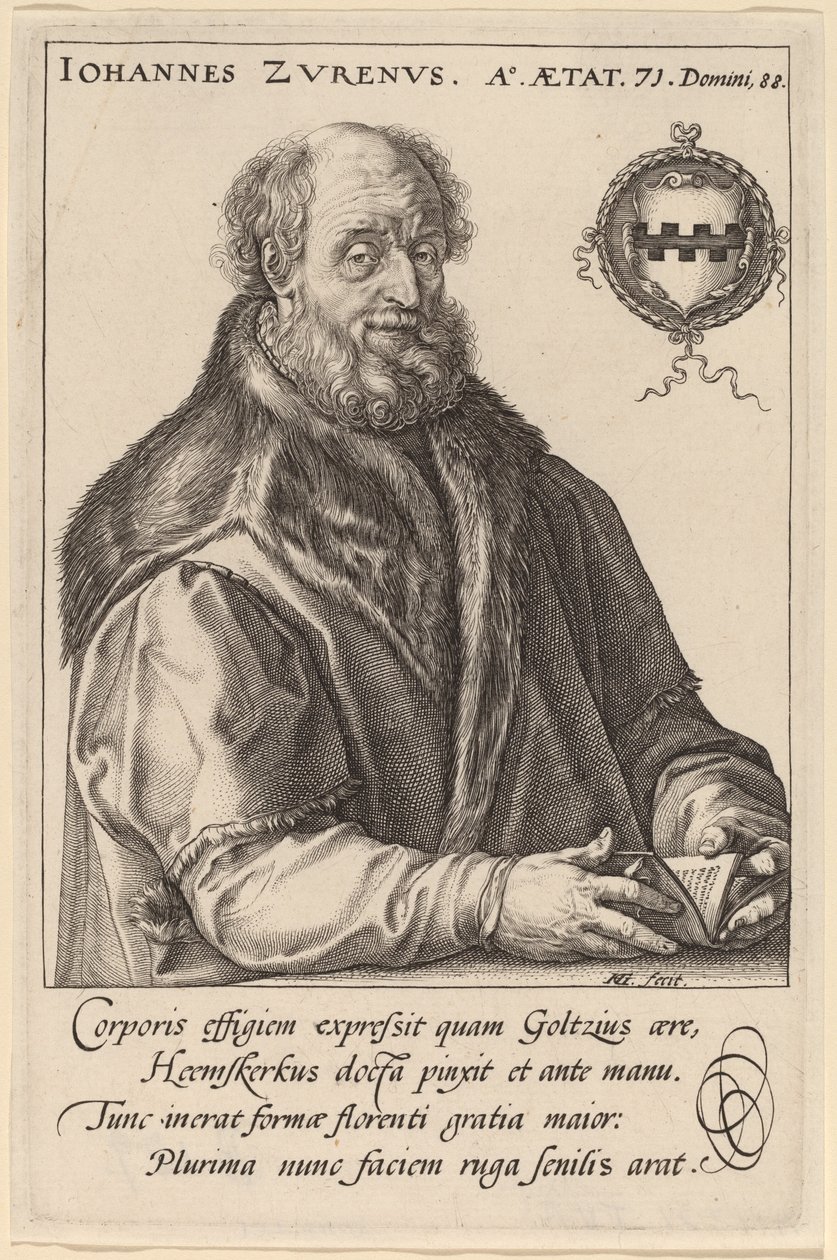 Johannes Zurenus (Jan van Zuren) de Hendrik Goltzius after Maerten van Heemskerck