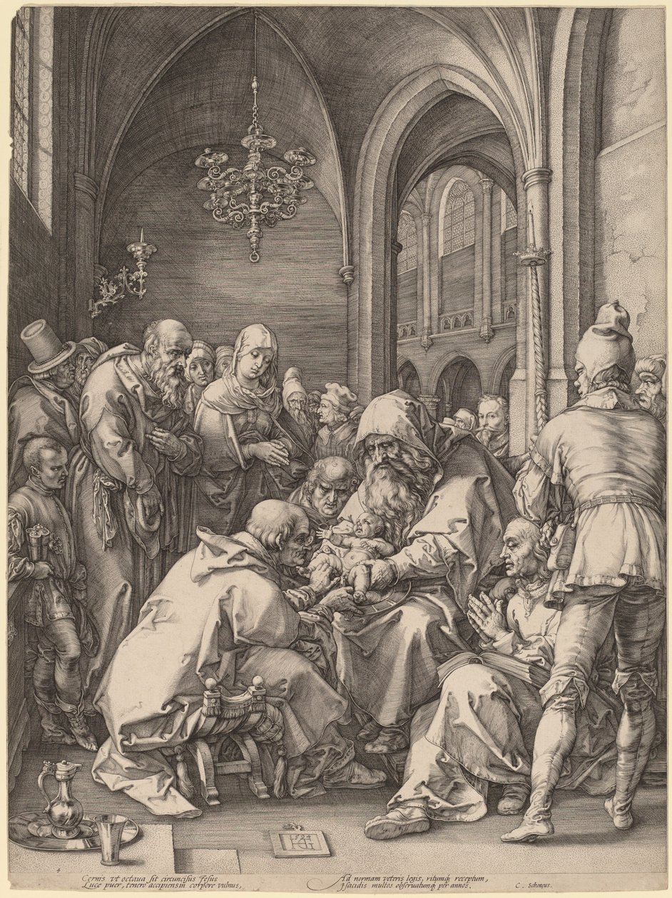 La circuncisión de Hendrik Goltzius in the style of Albrecht Dürer