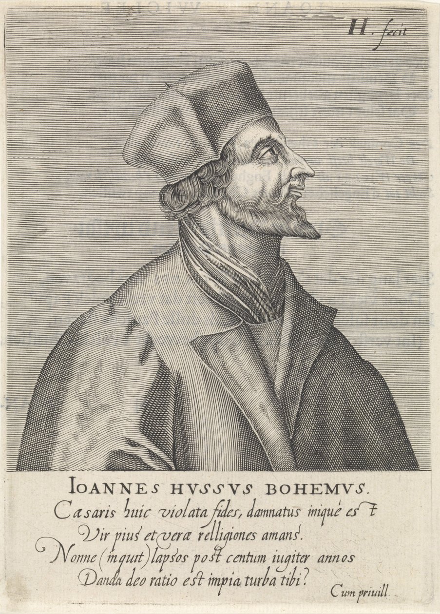 Retrato de John Hus de Hendrik Hondius the Elder