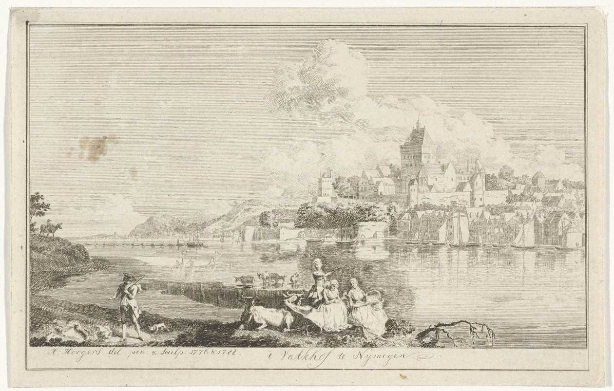 Vista del Valkhof en Nijmegen 