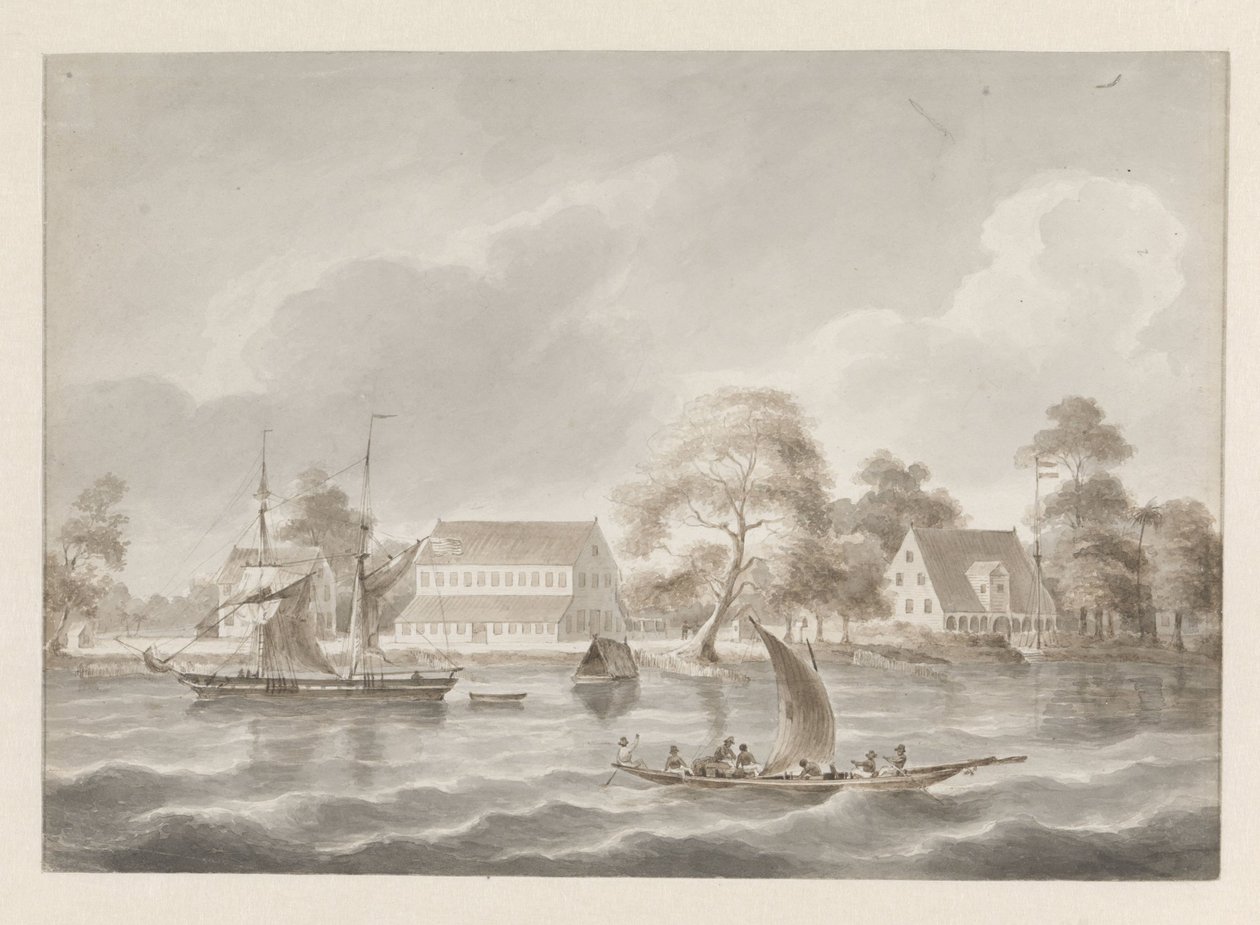Plantación Jagtlust en el río Surinam de Hendrik Huygens