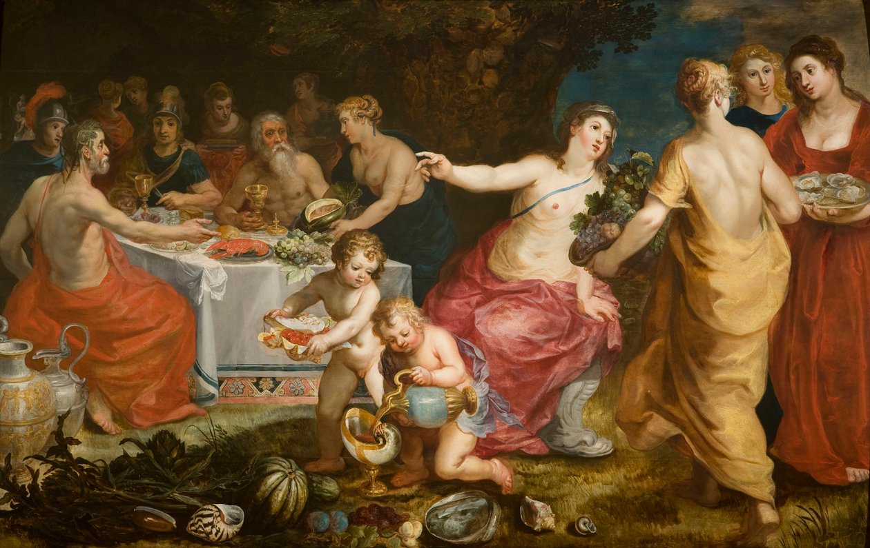 La fiesta de Aqueloo, 1610-1615 de Hendrik I Balen van