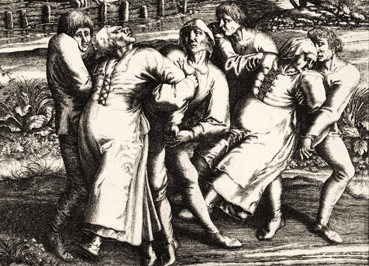 Plaga de baile, Estrasburgo, Alsacia. 1518 de Hendrik I Hondius