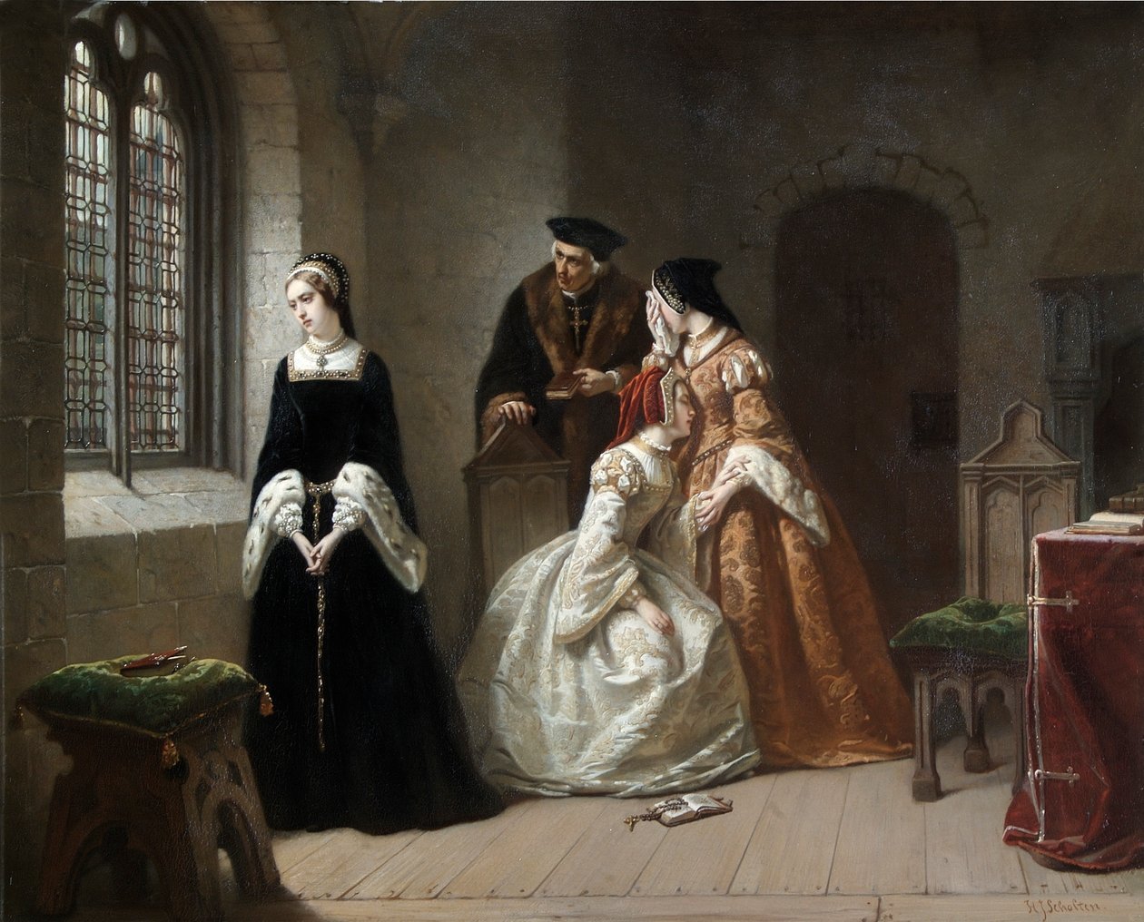Lady Jane Grey, c.1845-1907 (óleo sobre lienzo) de Hendrik Jacobus Scholten