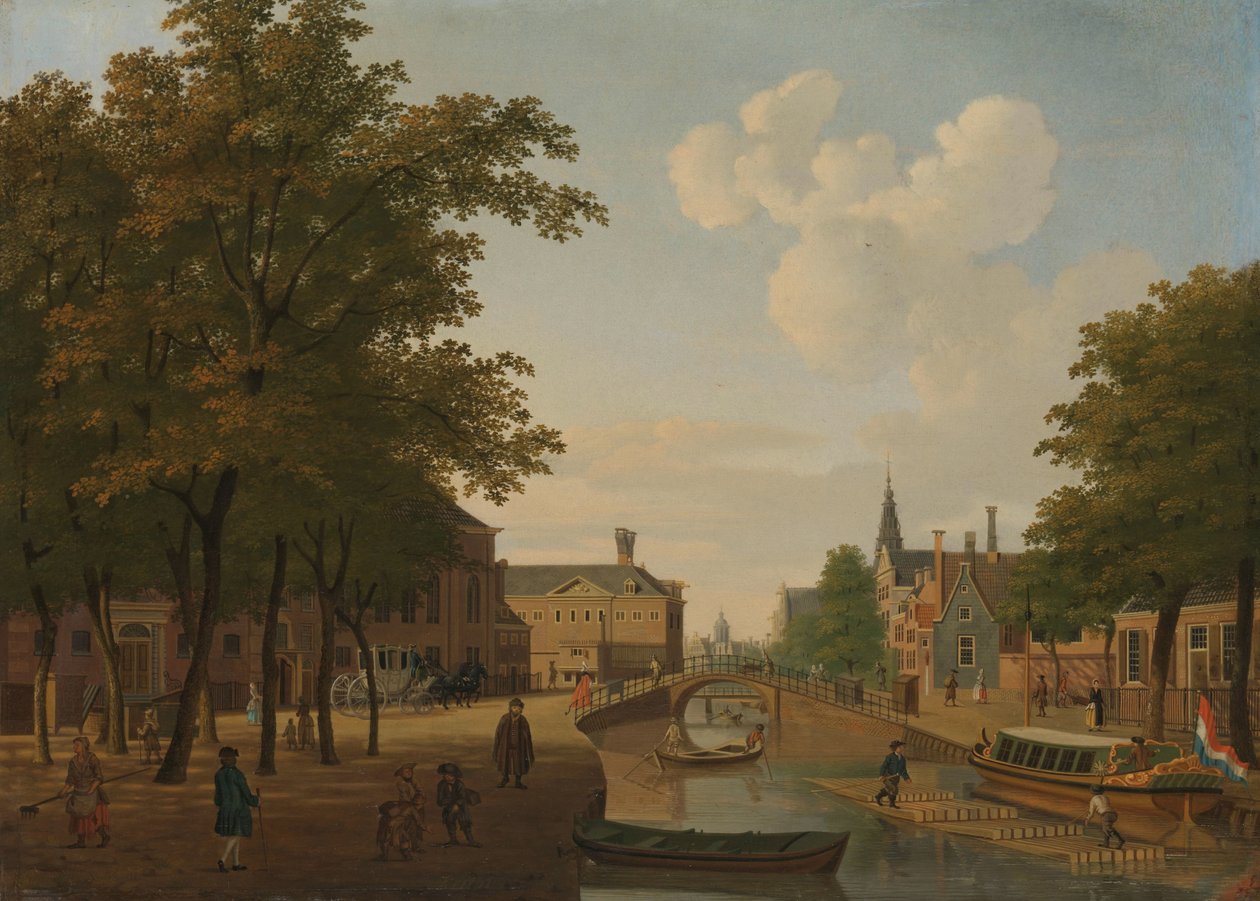 Vista del Houtmarkt, Ámsterdam de Hendrik Keun