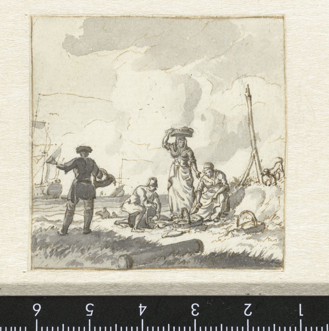 Clasificación de pescado en la playa de Hendrik Kobell