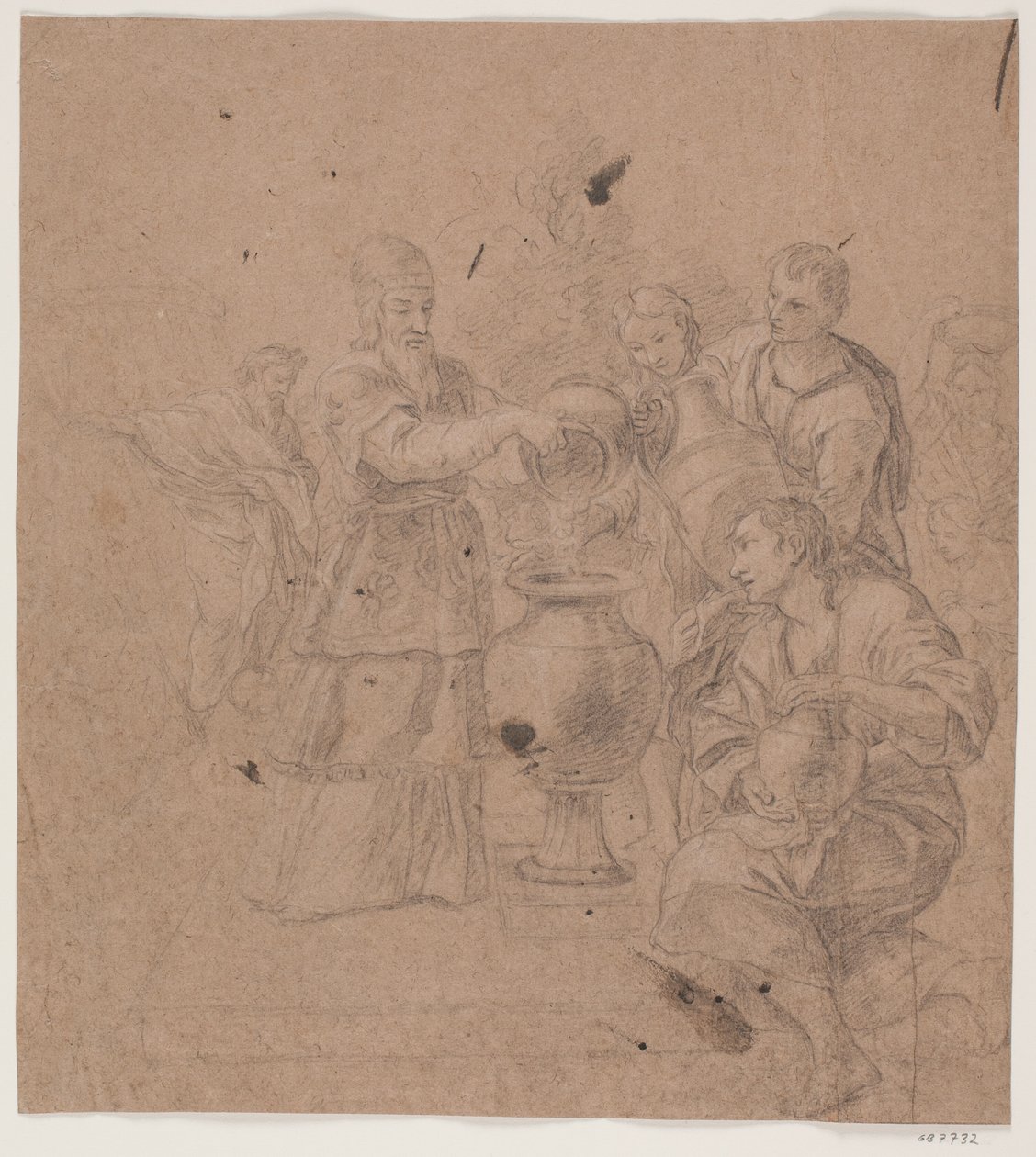 Abraham y Melquisedec. (Génesis 14, 17 f.) de Hendrik Krock