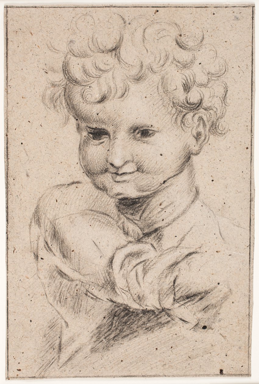 Estudio de niño, cabeza y torso de Hendrik Krock