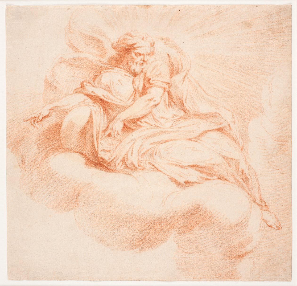 Dios Padre flotando en una nube de Hendrik Krock