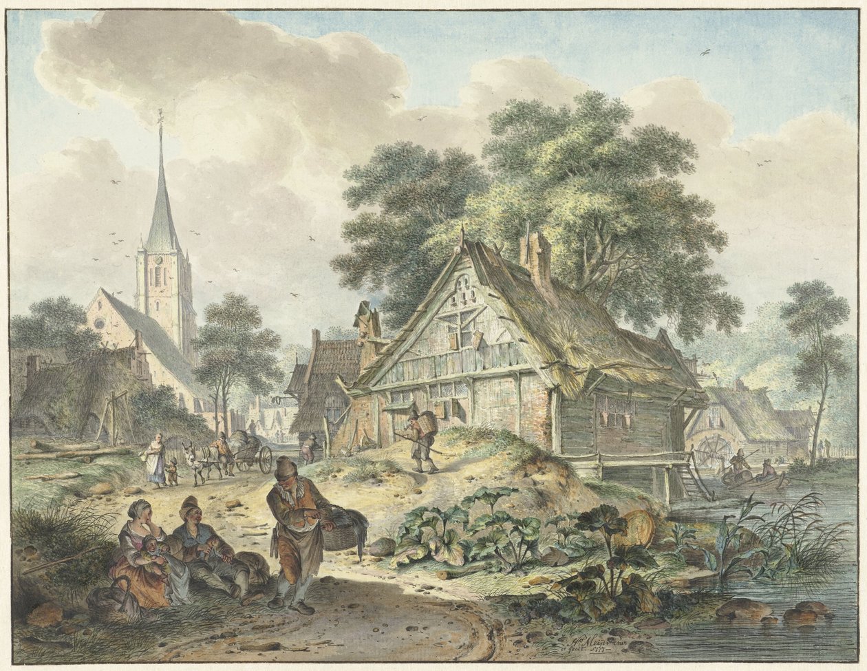 Iglesia ruinosa de la casa y del pueblo de Hendrik Meijer