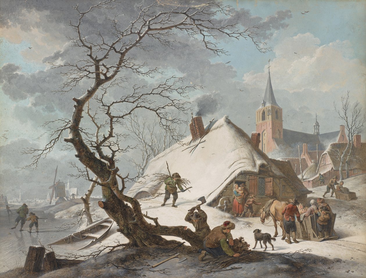Una escena invernal de Hendrik Meyer