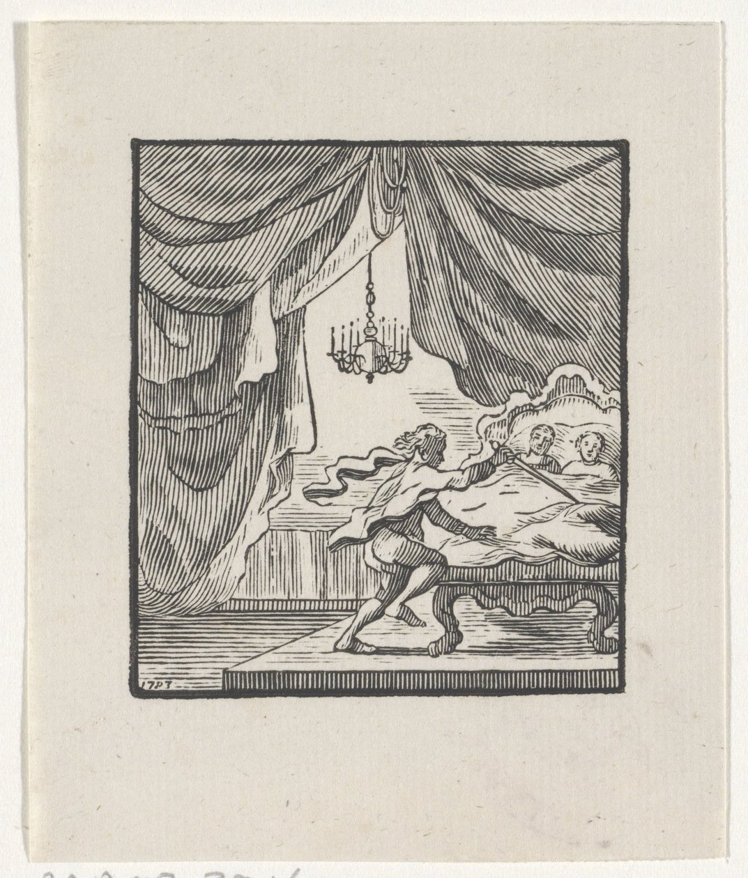 Representación de una historia de las fábulas de Esopo. de Hendrik Numan