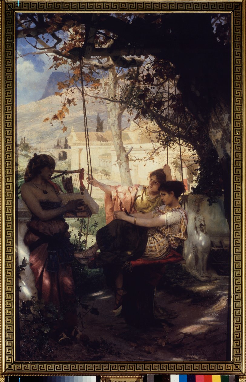La canción de una esclava. Pintura de Henryk Siemiradzki (1843-1902), óleo sobre lienzo de Henryk Siemiradzki