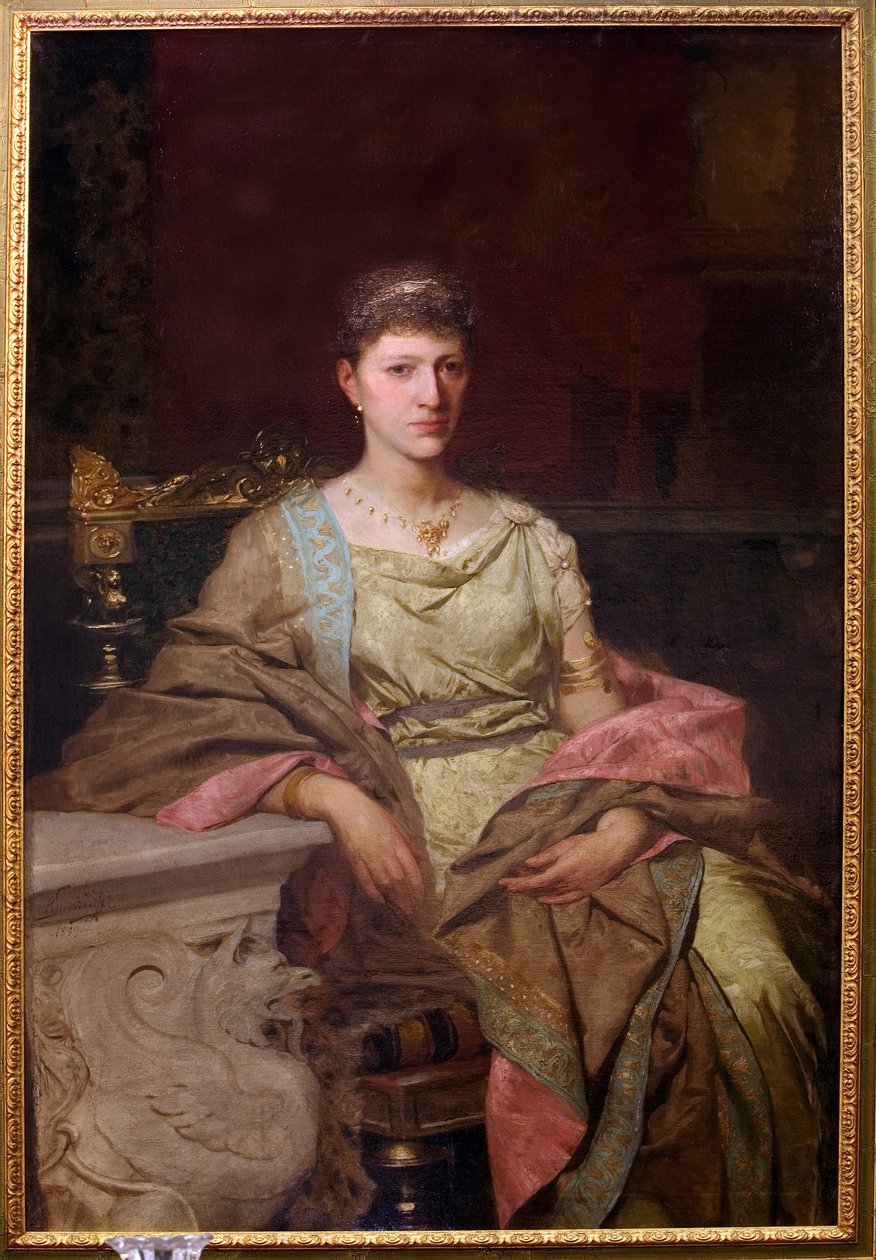 Retrato de la condesa Tyszkiewicz (?). Pintura de Henryk Siemiradzki (1843-1902), huile sur toile de Henryk Siemiradzki