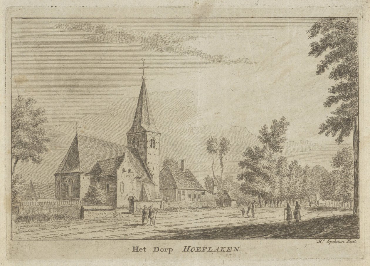 Vista de Hoevelaken
El pueblo de Hoeflaken (título en el objeto) de Hendrik Spilman