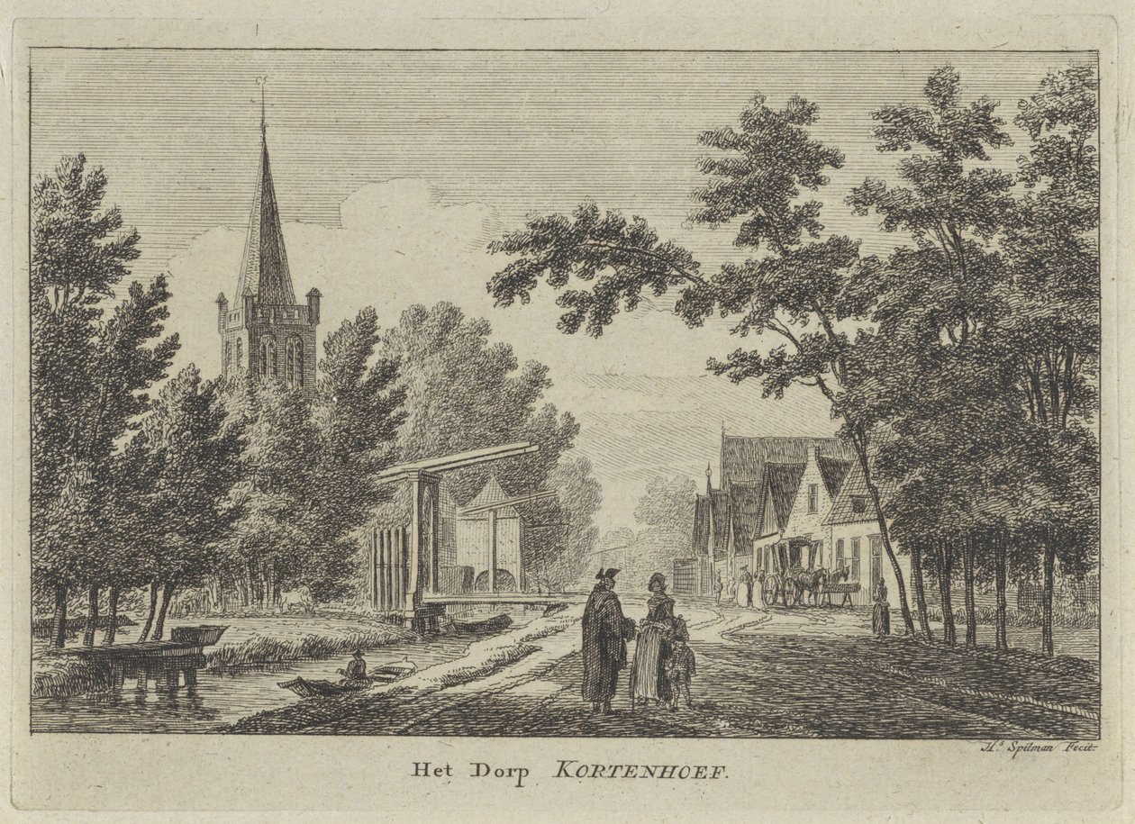 Vista de Kortenhoef The Village Kortenhoef (título sobre el objeto) de Hendrik Spilman
