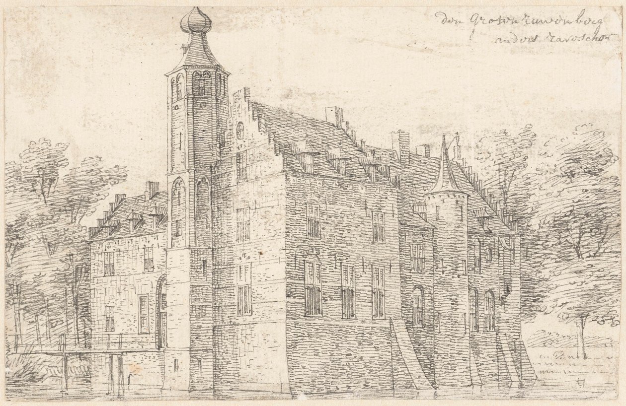 El castillo de Grote Ruwenberg cerca de St. Michielsgestel de Hendrik Spilman