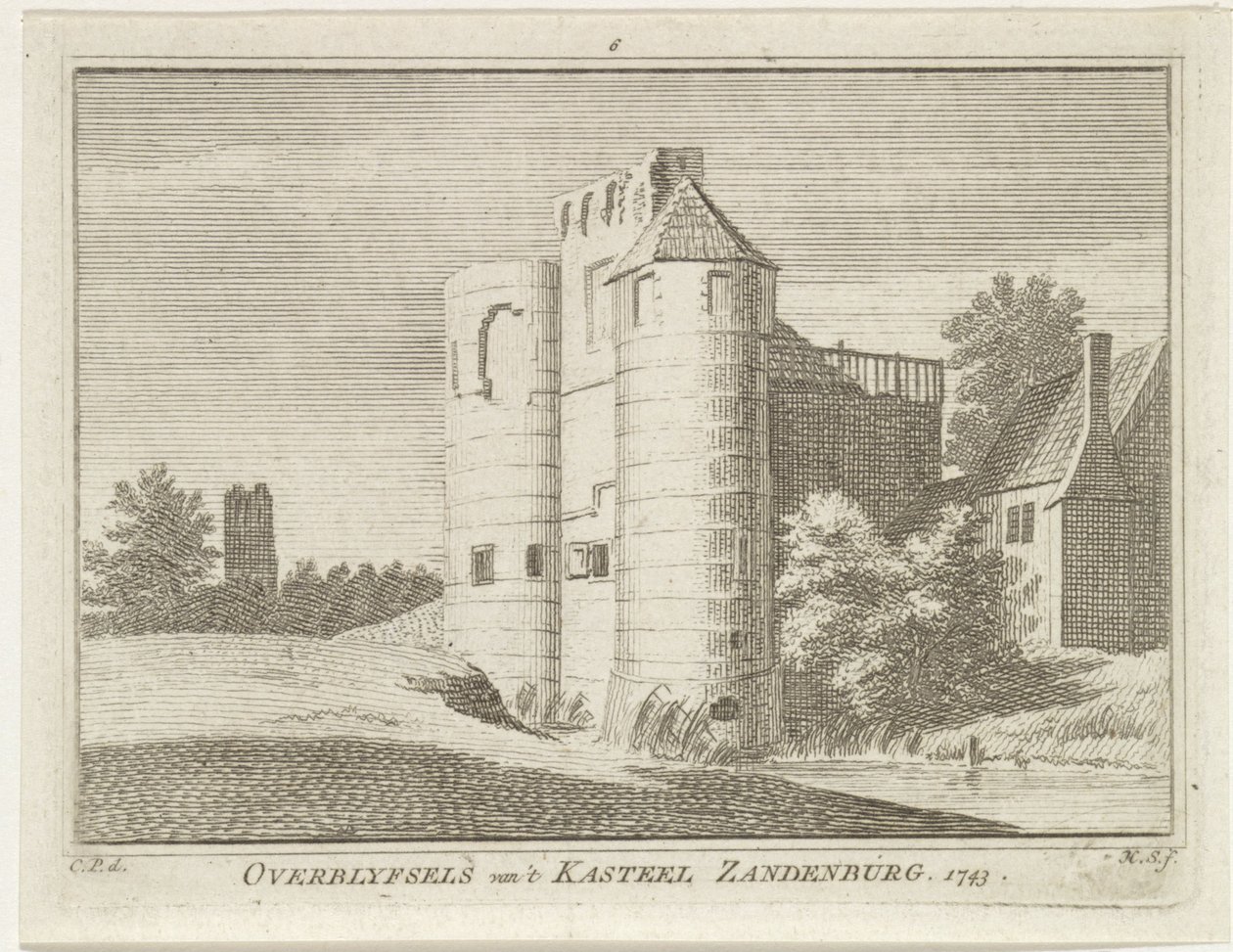 Ruina del castillo de Zandenburg, Veere Restos del castillo de 