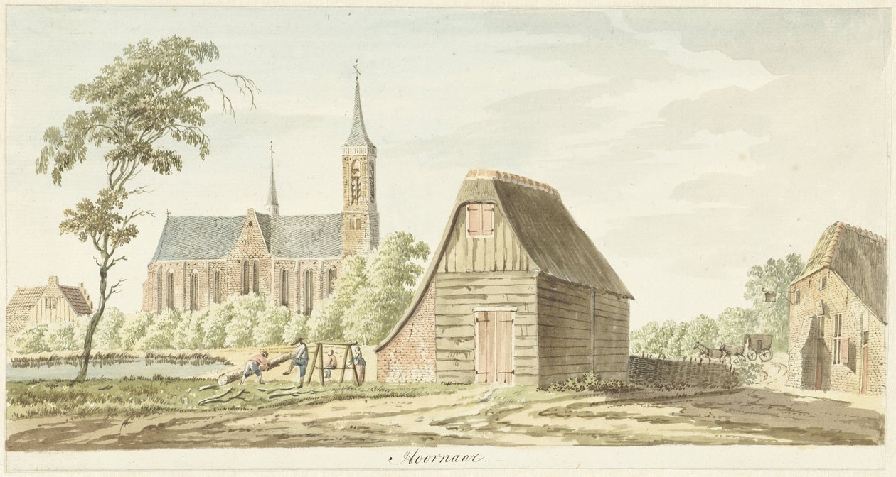 Vista del pueblo de Hoornaar de Hendrik Tavenier