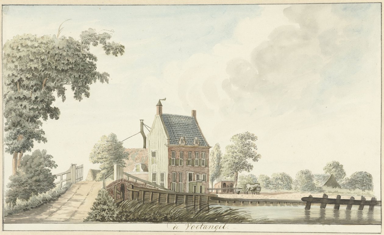 La posada de Voetangel en el canal de Utrecht de Hendrik Tavenier