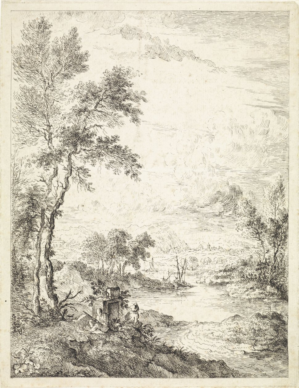 paisaje con un rio de Hendrik Tavenier