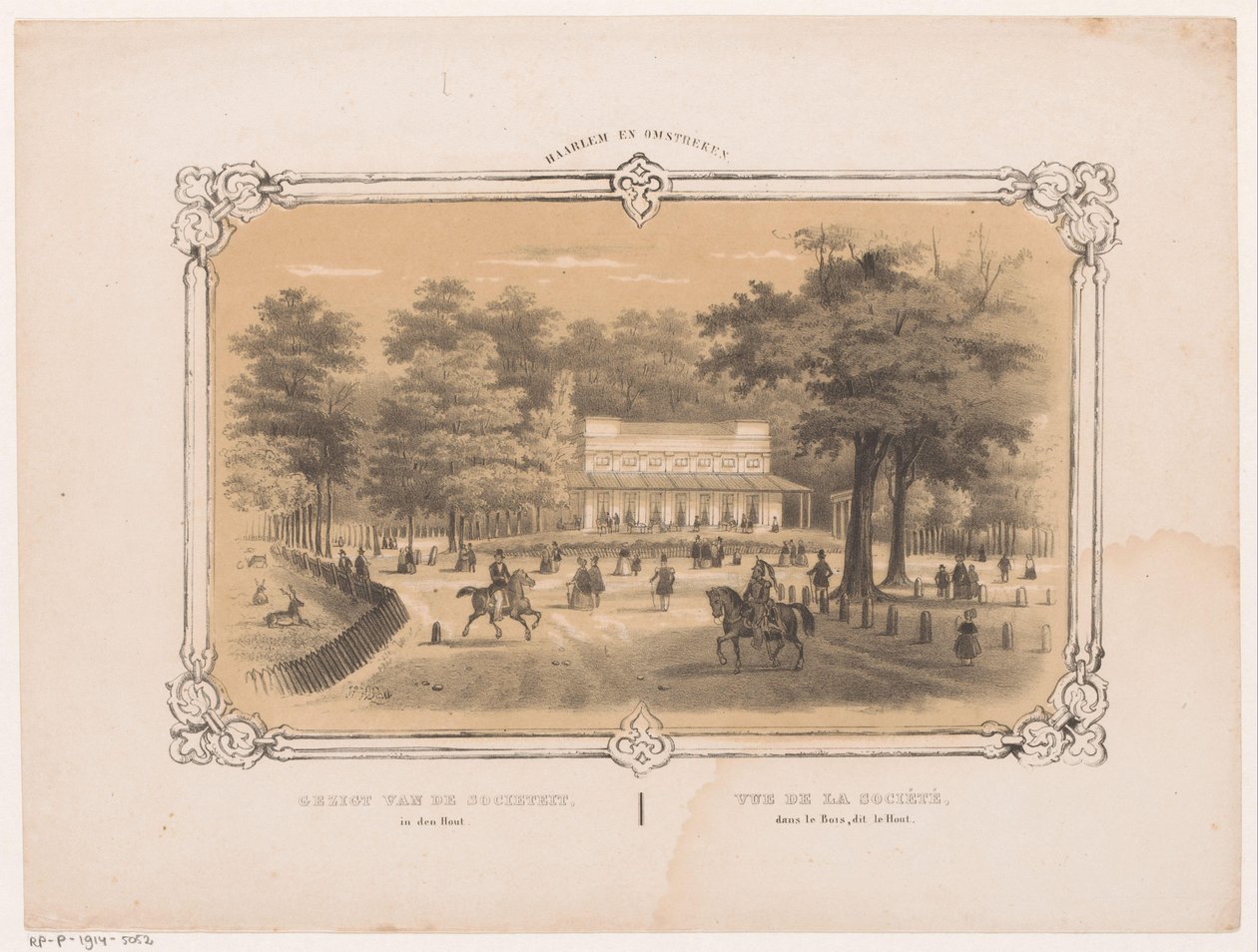 Sociedad en el Haarlemmer Hout de Haarlem
Vista del palo en el bosque (título en el objeto)
Haarlem y alrededores (título de la serie en el objeto) de Hendrik Wilhelmus Last