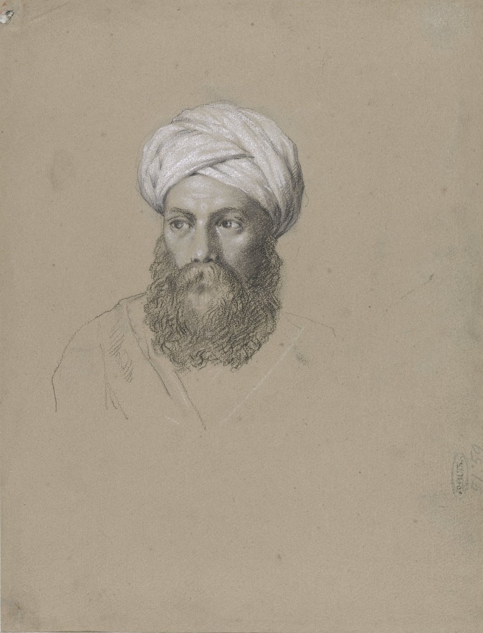 Cabeza de árabe con turbante de Hendrik Willem Cramer
