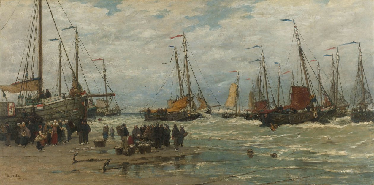 Rosas de pesca en Breaking Waves
Pinken in de branding de Hendrik Willem Mesdag