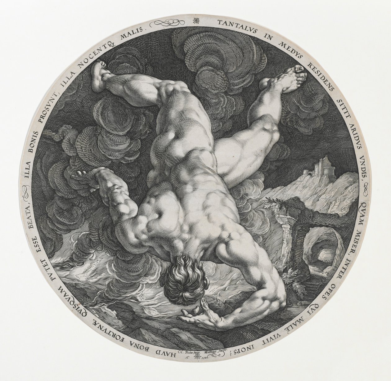 Tántalo, de los Cuatro Deshonrados de Hendrik and Cornelisz. van Haarlem Cornelis Goltzius