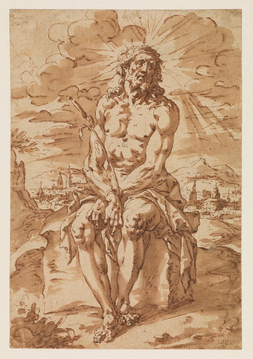 Hombre de Dolores - Ecce Homo, 1585-1630 de Hendrick de Clerck