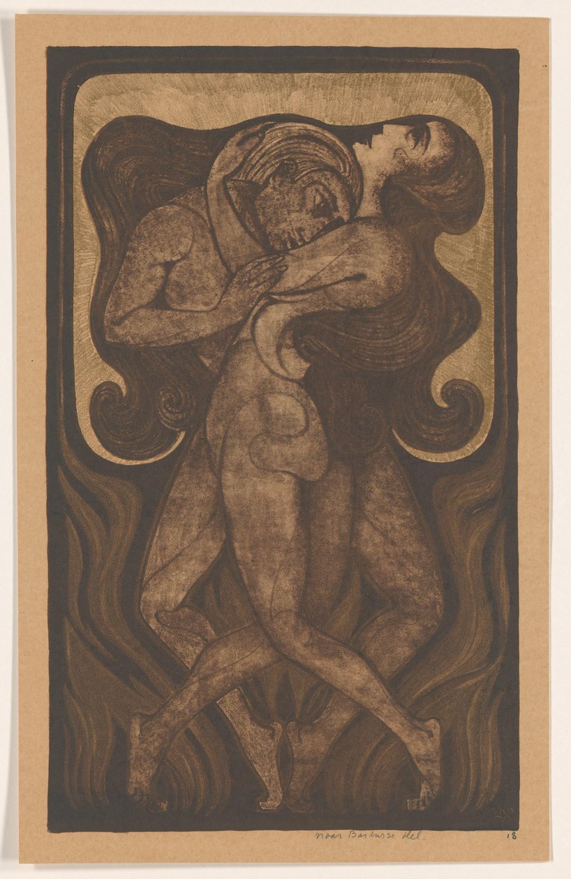 Hombre y mujer desnudos entrelazados de Henk Schilling