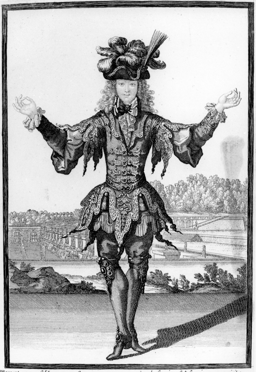 Un hombre de calidad vestido como bailarín, c.1695 de Henri Bonnart