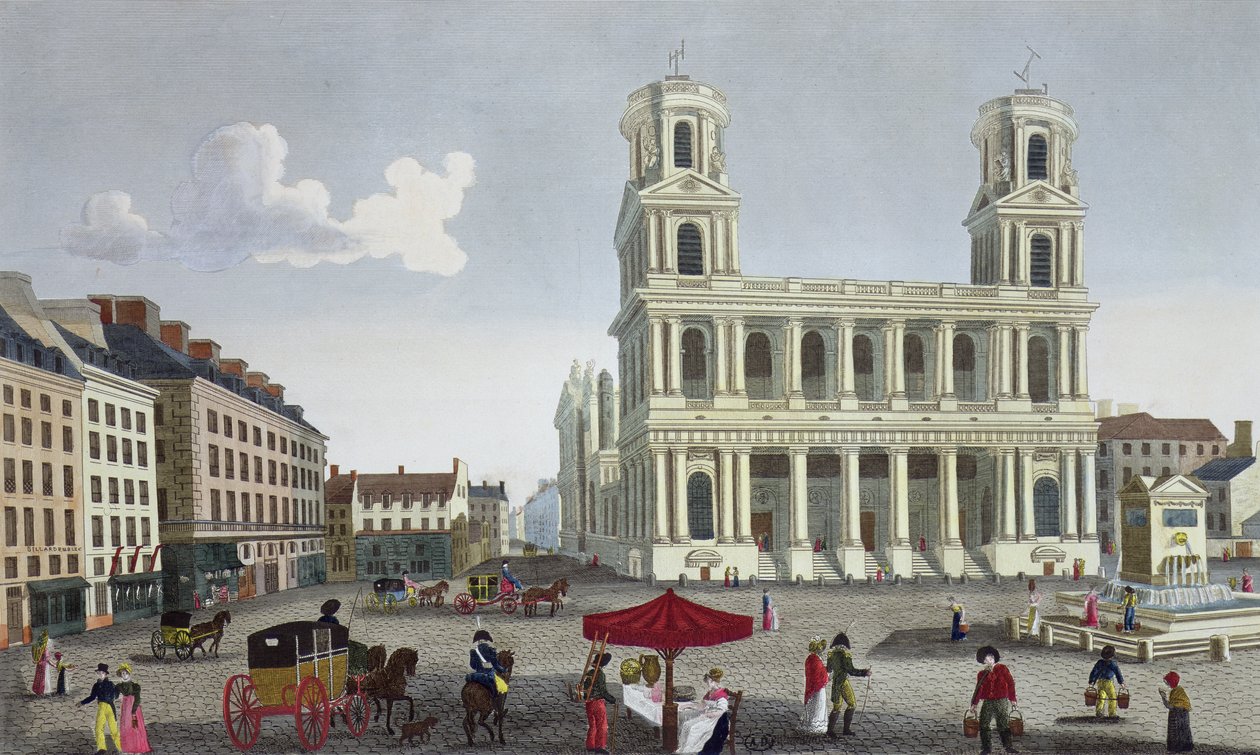 La Plaza Saint Sulpice, c.1815-20 de Henri Courvoisier Voisin