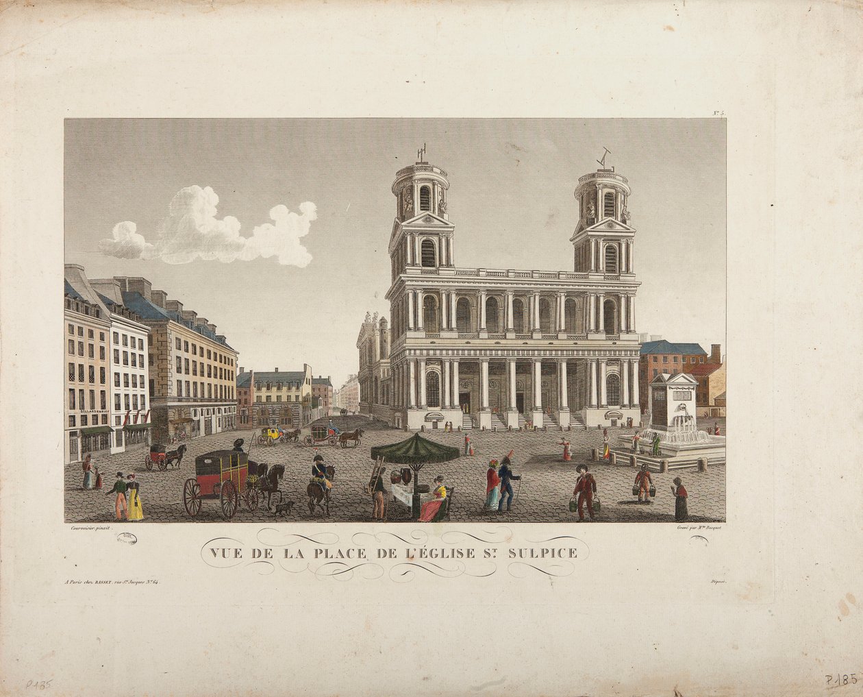 Vista de la plaza de la Iglesia de Saint-Sulpice de Henri Courvoisier Voisin