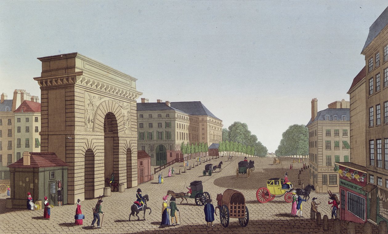 La Porte Saint Martin, c.1815-20 de Henri Courvoisier Voisin