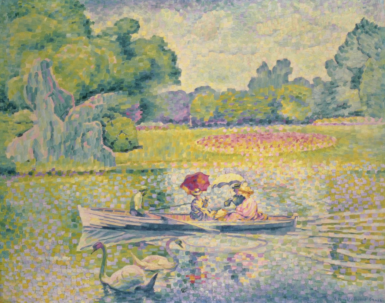 El paseo en el Bois de Boulogne, c.1906 de Henri Edmond Cross