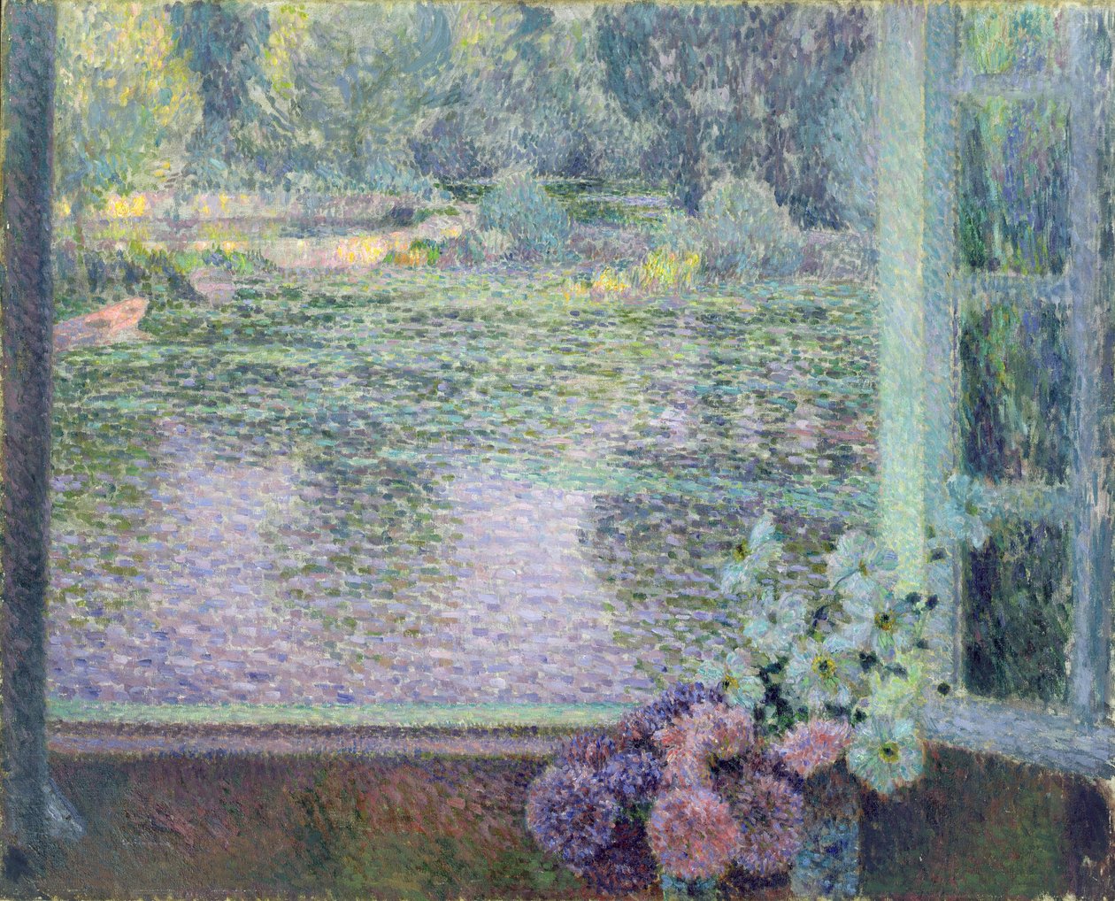 Una ventana al río, 1908 de Henri Eugene Augustin Le Sidaner