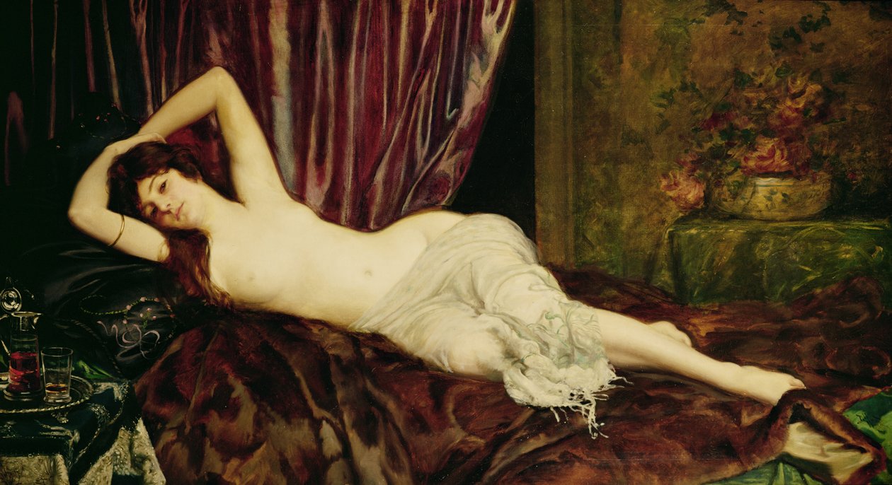Desnudo reclinado de Ignace Henri Jean Fantin Latour